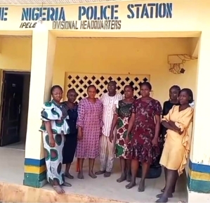 Christians at Nigeria Police Station after Escaping Kidnapping