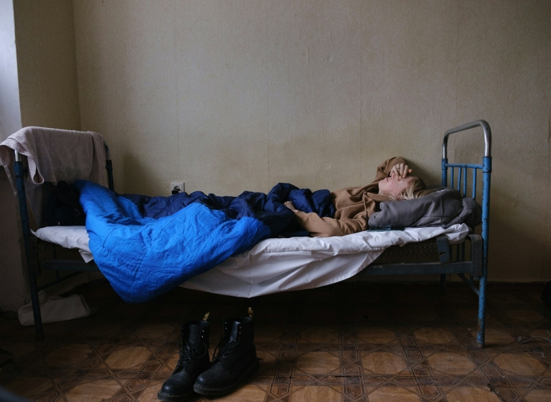 A shelter in Ukraine