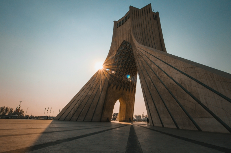 The Azadi Tower in Tehran, Iran