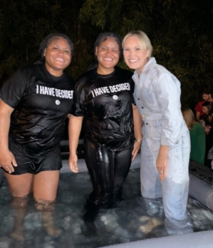 Students are baptized