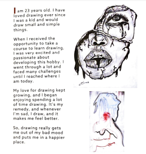 Art and text from artist in Healing Art Prayer Guide. 