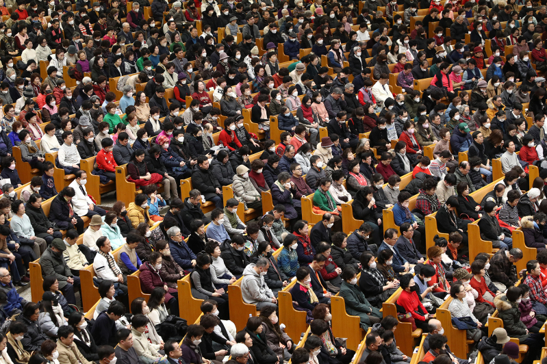 Christmas service 2023 at Yoido Full Gospel Church in Seoul, Korea