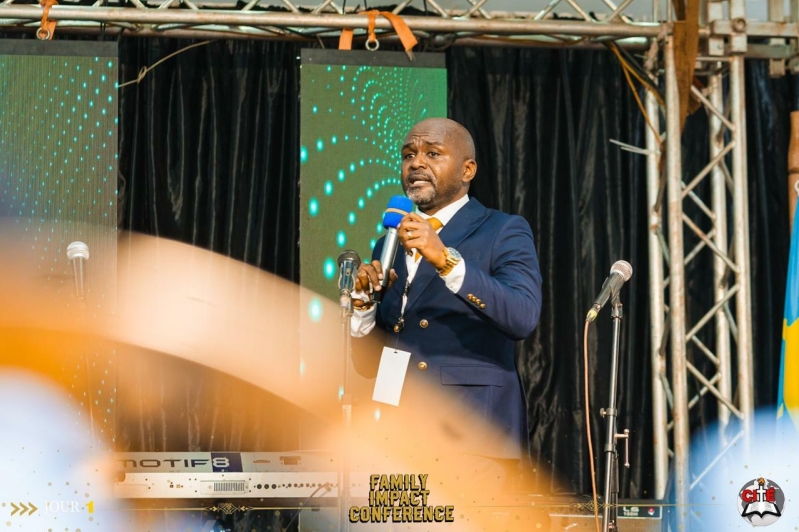 Pastor Jerry Abdhala at the Family Impact Conference in Bukavu, DRC