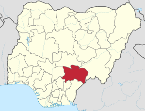 Location of Benue state, Nigeria. 