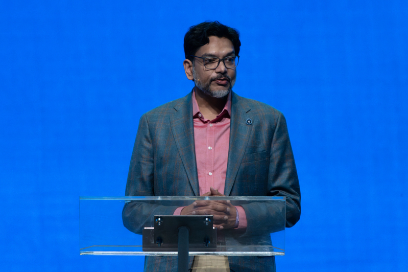 Joseph Vijayam speaking at the Fourth Lausanne Congress on World Evangelization in Incheon, Korea