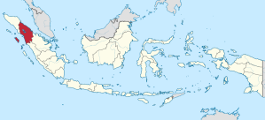 Location of North Sumatra Province, Indonesia. 