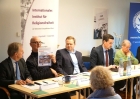 Human rights experts address launch of yearbooks at press conference in Berlin on Dec. 5, 2024. 