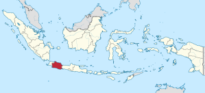 Location of West Java Province, Indonesia. 