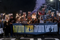 Protesters Tel Aviv Israeli Gaza Ceasefire Hostages