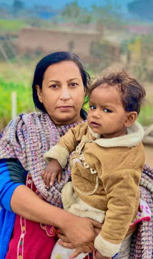 Shazia Younis, with grandson, won bail on Jan. 16, 2025 in wrongful blasphemy case in Pakistan.