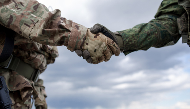 Soldier Handshake