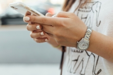 Woman using mobile phone