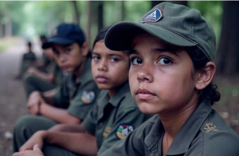 Children and teenagers are recruited by illegal groups to become guerrillas in Colombia.