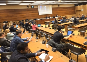 Event on religious rights during U.N. Human Rights Council in Geneva on March 11, 2025.