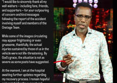 Jamaican TV presenter Winford Williams survives dramatic car crash, praises 'God’s grace' that injuries are not severe