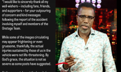 Jamaican TV presenter Winford Williams survives dramatic car crash, praises 'God’s grace' that injuries are not severe